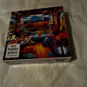 Colorful 'My Happy Place' 750-Piece Puzzle